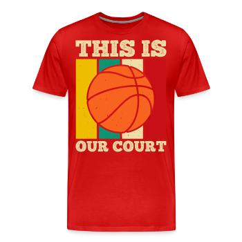 Basketball Basketballer - Männer Premium Bio T-Shirt - Rot - Vorne - Damien (186cm)