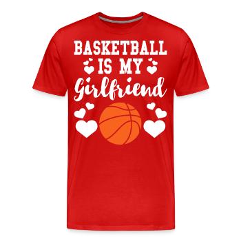 Basketball Basketballer - Männer Premium Bio T-Shirt - Rot - Vorne - Damien (186cm)