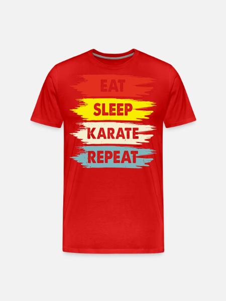 Karate - Männer Premium Bio T-Shirt - Rot