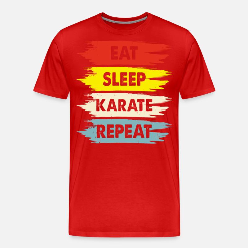 Karate - Männer Premium Bio T-Shirt - Rot