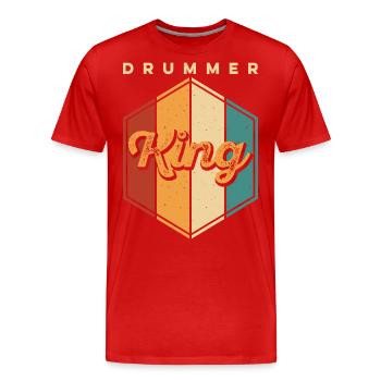 Schlagzeug Schlagzeuger Drummer - Männer Premium Bio T-Shirt - Rot - Vorne - Damien (186cm)