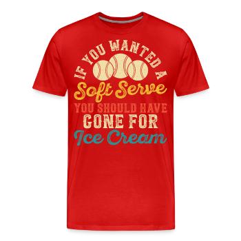 Tennis - Männer Premium Bio T-Shirt - Rot - Vorne - Damien (186cm)