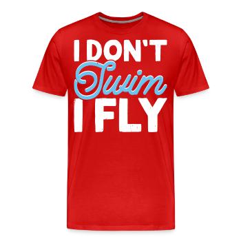 Nageurs - T-shirt bio Premium Homme - rouge - Devant - Damien (186cm)