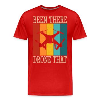 Drohne - Männer Premium Bio T-Shirt - Rot - Vorne - Damien (186cm)