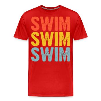 Nageurs - T-shirt bio Premium Homme - rouge - Devant - Damien (186cm)