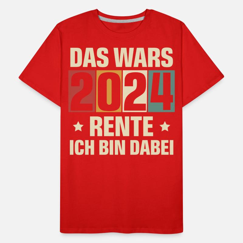 Rentner 2024 Rente Männer Premium Bio T-Shirt