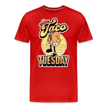 Taco Tuesday - Men's Premium Organic T-Shirt - red - Front - Damien (186cm)