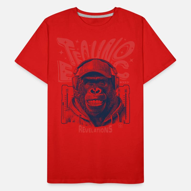 Chemise Ecstatic Monkey – Techno, Rhythm & Bass T-shirt bio Premium Homme
