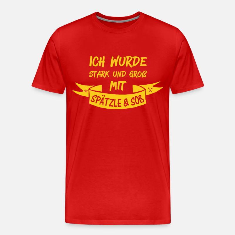 SPÄTZLE & SOß - Männer Premium Bio T-Shirt - Rot