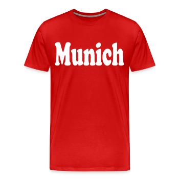 Munich - T-shirt bio Premium Homme - rouge - Devant - Damien (186cm)