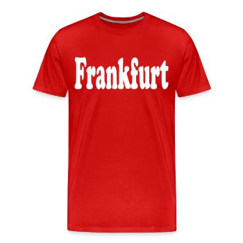 frankfurt - Männer Premium Bio T-Shirt - Rot - Vorne - Damien (186cm)
