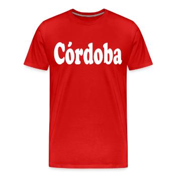 Cordoue Cordoue - T-shirt bio Premium Homme - rouge - Devant - Damien (186cm)