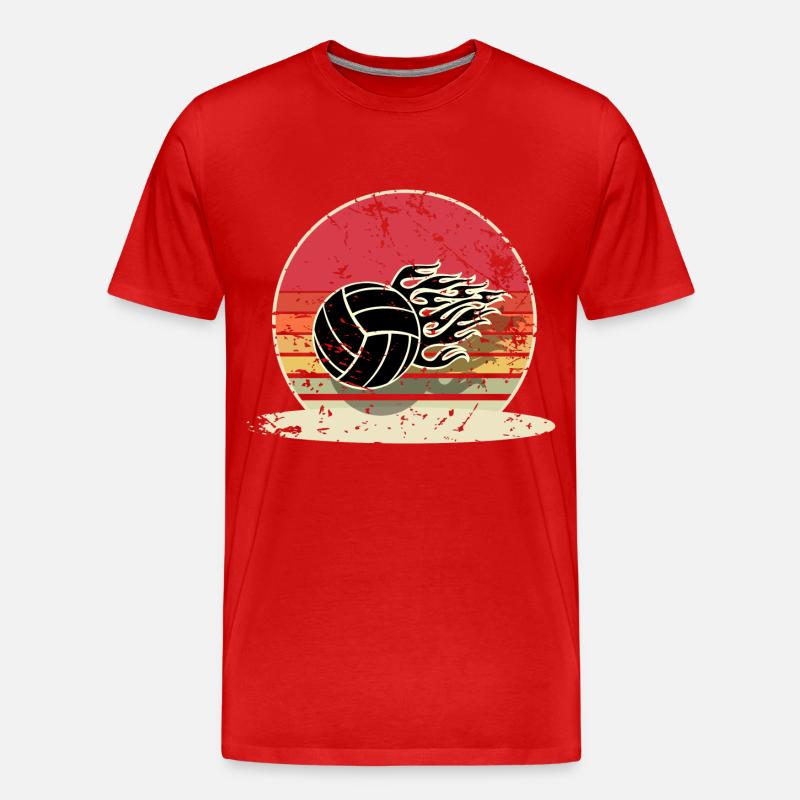 Volleyball - Männer Premium Bio T-Shirt - Rot