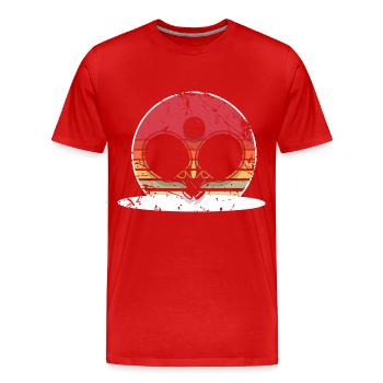 Ping-pong - T-shirt bio Premium Homme - rouge - Devant - Damien (186cm)