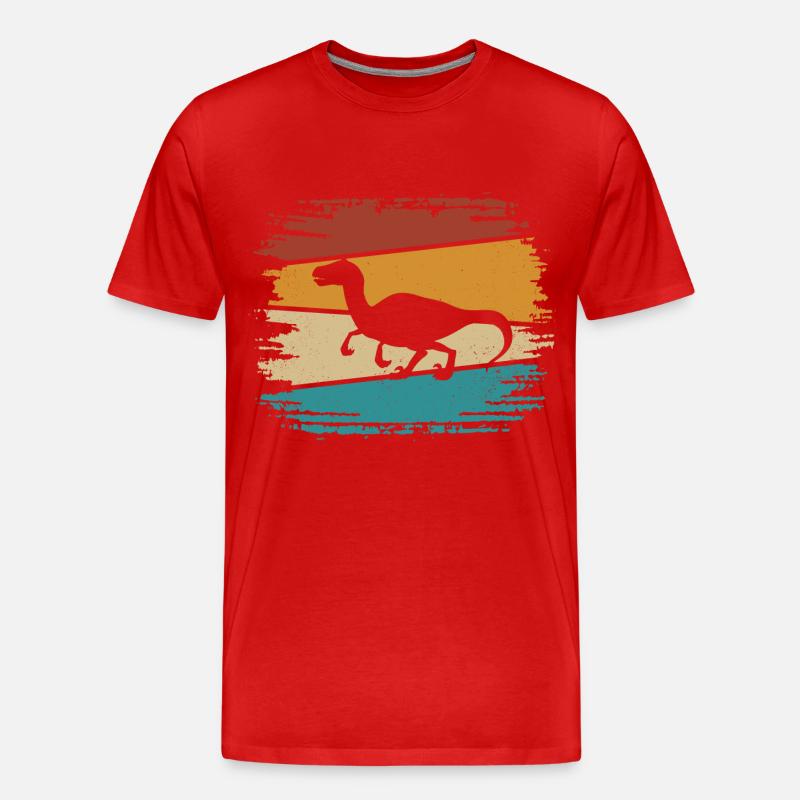 Velociraptor - Männer Premium Bio T-Shirt - Rot
