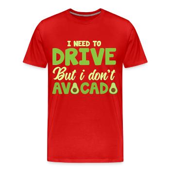 Vegan Veganism - Men's Premium Organic T-Shirt - red - Front - Damien (186cm)