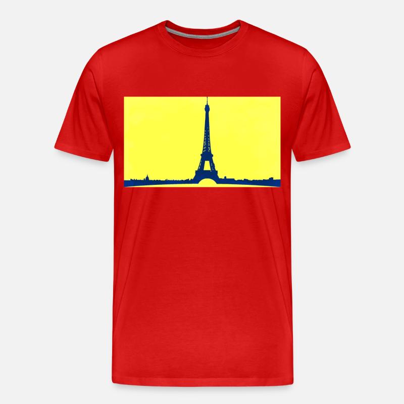 Tour Eiffel dans abstrait - T-shirt bio Premium Homme - rouge