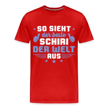 Bester Schiri der Welt Fußball Schiedsrichter - Männer Premium Bio T-Shirt - Rot - Vorne - Damien (186cm)