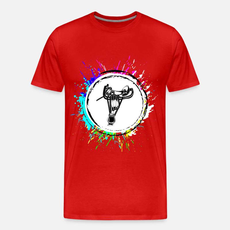 Sattel Symbol - Männer Premium Bio T-Shirt - Rot