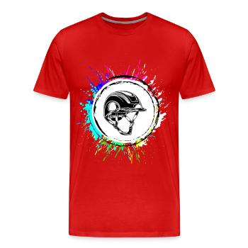 Reiterhut icon - Männer Premium Bio T-Shirt - Rot - Vorne - Damien (186cm)