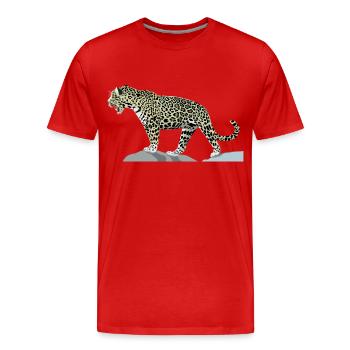 jaguar - T-shirt bio Premium Homme - rouge - Devant - Damien (186cm)