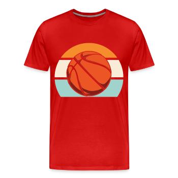 Basketball Basketballer - Männer Premium Bio T-Shirt - Rot - Vorne - Damien (186cm)
