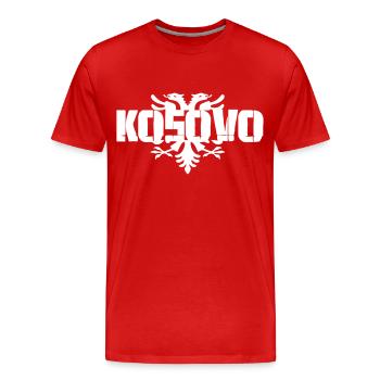 kosovo - Männer Premium Bio T-Shirt - Rot - Vorne - Damien (186cm)