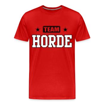 Team Horde - Männer Premium Bio T-Shirt - Rot - Vorne - Damien (186cm)