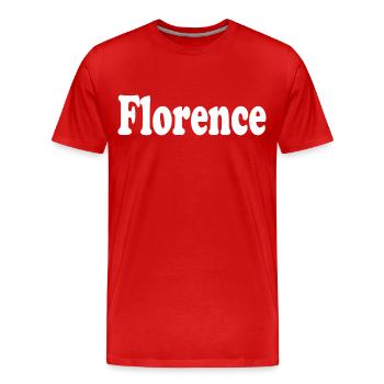Florence - T-shirt bio Premium Homme - rouge - Devant - Damien (186cm)