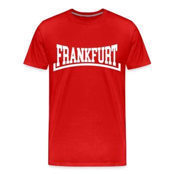 Frankfurt - Men's Premium Organic T-Shirt - red - Front - Damien (186cm)