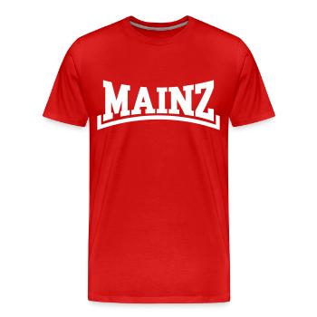 Mayence - T-shirt bio Premium Homme - rouge - Devant - Damien (186cm)