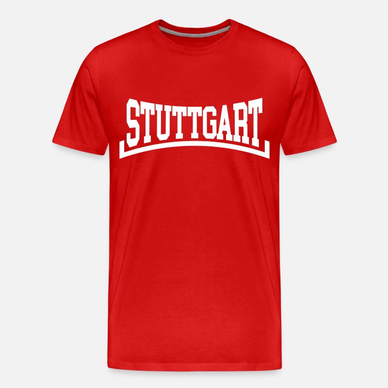 Stuttgart - Männer Premium Bio T-Shirt - Rot