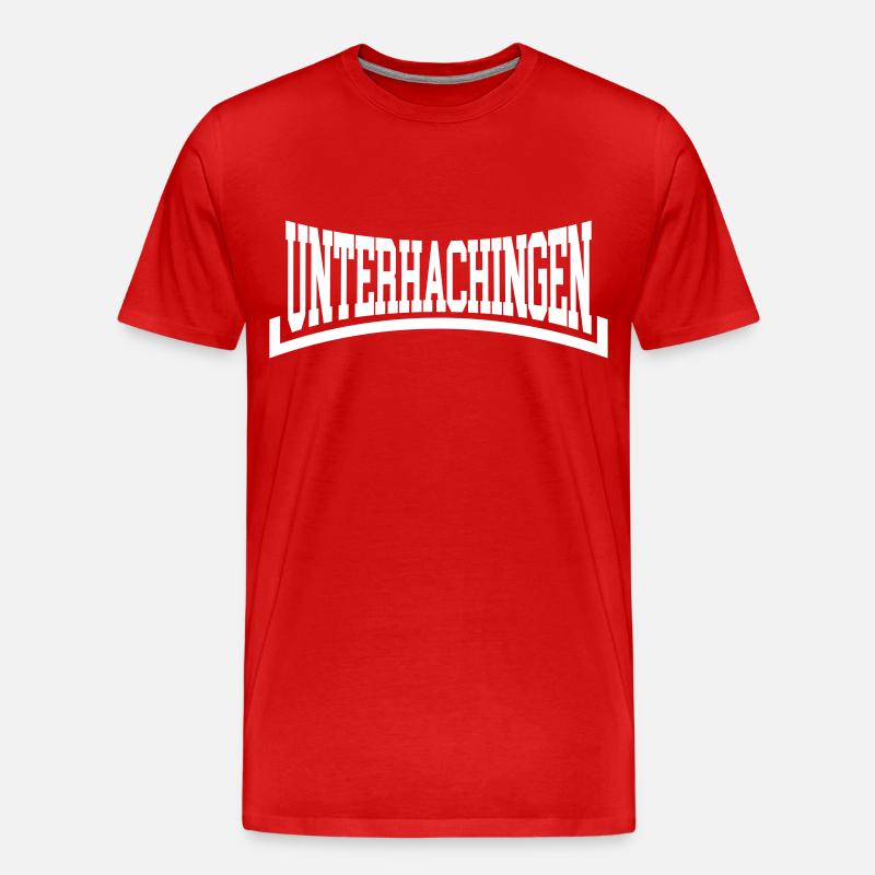 Unterhachingen - Männer Premium Bio T-Shirt - Rot