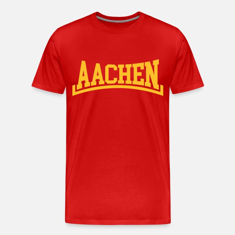 Aachen - Männer Premium Bio T-Shirt - Rot