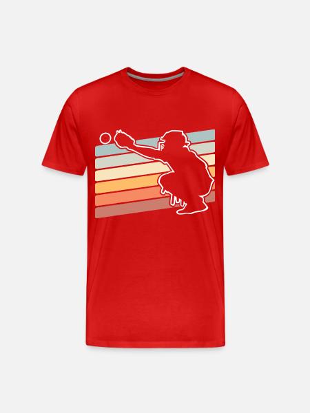 Baseball - Men's Premium Organic T-Shirt - red