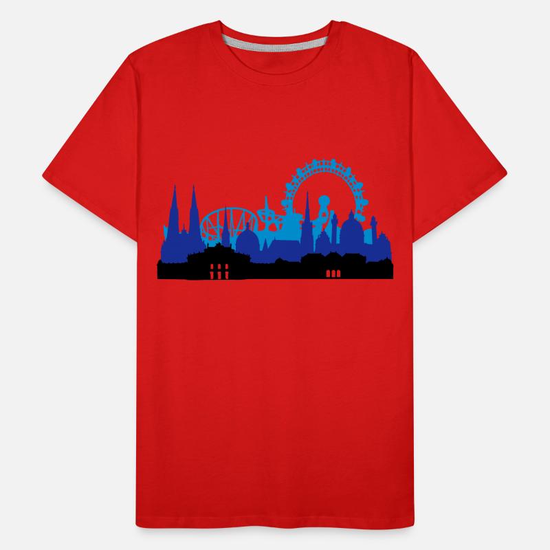 Wien Skyline Männer Premium Bio T-Shirt