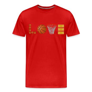 Love Basketball Sport Slamdunk Fan Ball Liebhaber - Männer Premium Bio T-Shirt - Rot - Vorne - Damien (186cm)