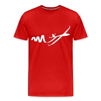 Planeurs - T-shirt bio Premium Homme - rouge - Devant - Damien (186cm)