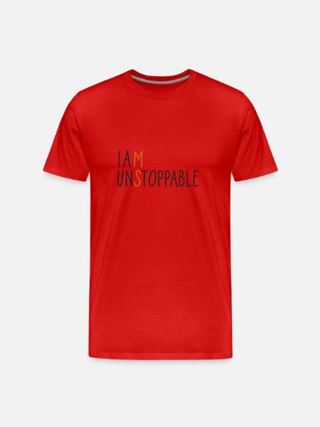 I am unstoppable - Men's Premium Organic T-Shirt - red