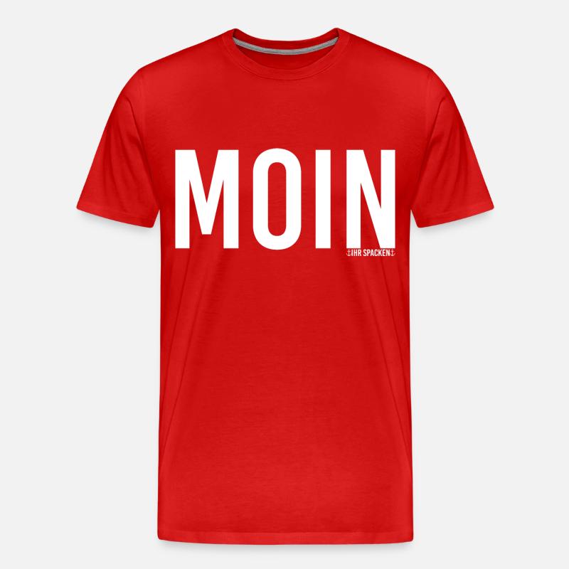 Moin - Männer Premium Bio T-Shirt - Rot