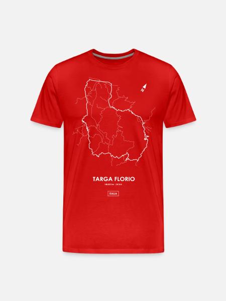TARGA FLORIO Streckenplan - Männer Premium Bio T-Shirt - Rot