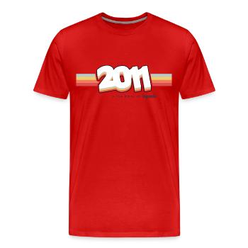 2011 the birth of legends - T-shirt bio Premium Homme - rouge - Devant - Damien (186cm)