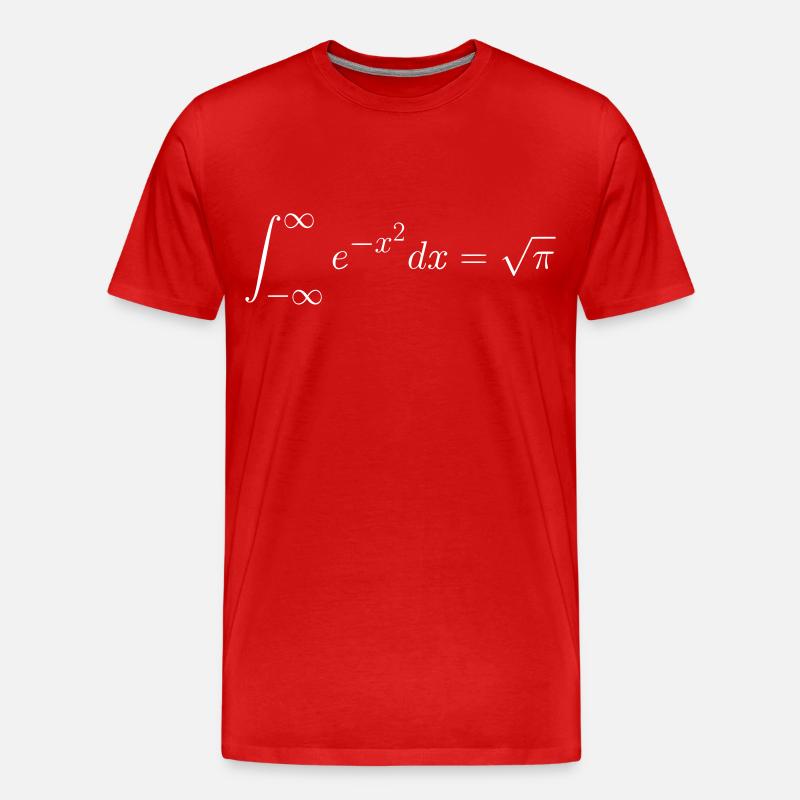 Gaußsches Integral Geschenk Idee - Männer Premium Bio T-Shirt - Rot