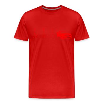 EKG HERZLINIE SPORTWAGEN rot - Männer Premium Bio T-Shirt - Rot - Vorne - Damien (186cm)