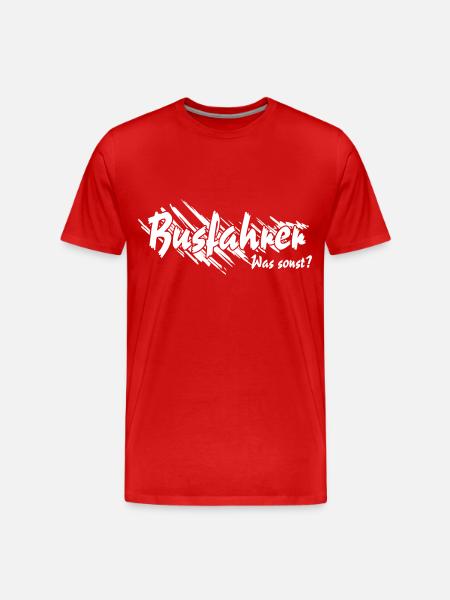 Bussfahrer was sonst - Männer Premium Bio T-Shirt - Rot