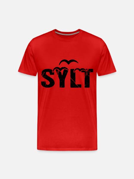 Sylt Island Seagulls - Men's Premium Organic T-Shirt - red
