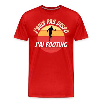 Course à Pied Running Cadeau Rigolo Humour Sport - T-shirt bio Premium Homme - rouge - Devant - Damien (186cm)