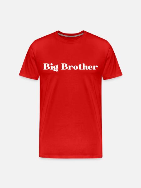 BIG BRO. BIG BROTHER - Men's Premium Organic T-Shirt - red