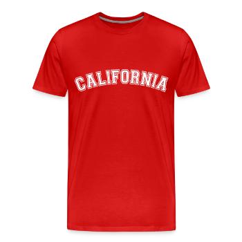 California - Men's Premium Organic T-Shirt - red - Front - Damien (186cm)