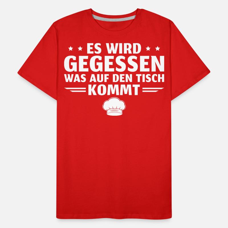 Kochen Es wird gegessen Hobbykoch Männer Premium Bio T-Shirt